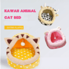 Kawaii Animal-Themed Cat Bed word1