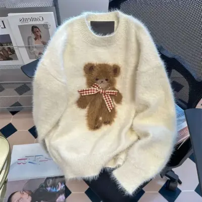 Autumn Bear Sweater - Cottagecore Aesthetic