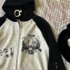 Black and White Cardigan Hoodie - Animecore Aesthetic word2