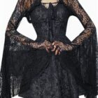 Meshy Top - Gothic Aesthetic word1