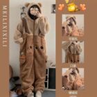 Bear Fluffy Pajamas - Kawaii Clothes word1
