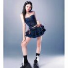 High Waist French Style Bow Skirt - Y2K Aesthetic word3