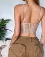 Summer Patchwork Camisole - Coquette Aesthetic top, featuring a delicate back detail and floral pattern.