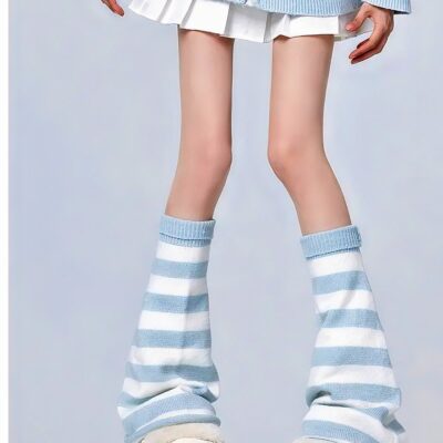 Stripped Gyaru Socks - Harajuku Aesthetic