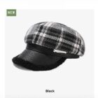 Retro Plaid Beret - French Aesthetic word3