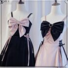 Dark Bowed Dress - Kawaii Goth word2