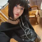 Off Shoulder Dark Pullover Sweater - Grunge Aesthetic word2