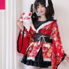 Kawaii Fox Kimono - Japanese Lolita Aesthetic word1
