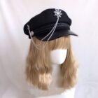 Gothic Style Army Hat - Lolita Aesthetic word1