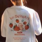 Short Sleeve Strawberry Bunny T-shirt word3