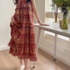 French Style Suspender Skirt - Vintage Aesthetic word2