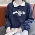 Loose Bear Sweatshirt - Korean Aesthetic word3
