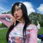 Retro Style Long Sleeves Pink Top - Cutecore Aesthetic word2