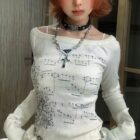 Thin Long Sleeve Top word1