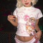 Short Pink T-shirt - Cutecore Aesthetic word3