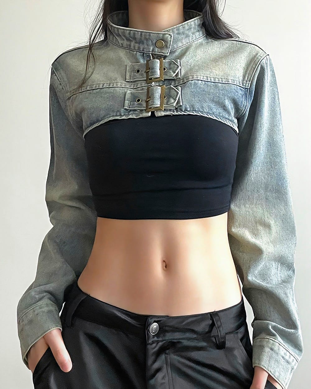 od4pmxxtpwaie8mf4y34.jpg Loose Long Sleeve Denim Top - Y2K Aesthetic word3