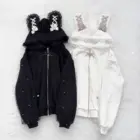 Rabbit Eared Cardigan Hoodie - Cutecore Aesthetic word1