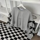 Bowed Pullover Sweater - Kawaii Clothes word1