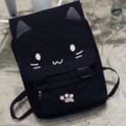 Kawaii Aesthetic Neko Backpack - School Edition word1
