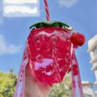 Kawaii Strawberry Water Bottle word1