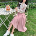 Long Pink Dress - Vintage Aesthetic word1