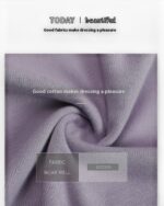 Close-up of purple fabric for kawaii bear pajamas.