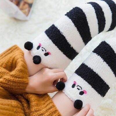 Winter Long Fluffy Socks - Animals Edition