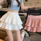 Ballet Style Pleated Skirt - Korean Aesthetic word1