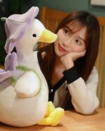 Kawaii Molly the Little Flower Duck plushie toy, a cute and cuddly stuffed animal.