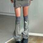 American-style Retro Denim Skirt - Y2K Aesthetic word2