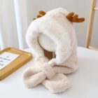 Cute and Fluffy Reindeer Winter Hat word1