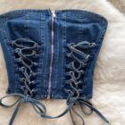 Two-piece Coquette Denim Set - Y2K Aesthetic word3