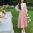 Long Pink Dress - Vintage Aesthetic word1