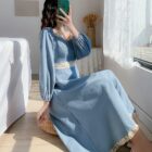 Retro Square Collar Dress - French Aesthetic word1