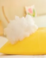 Kawaii Super Chonky Yellow Plushie - Goofy Edition, a chonky bird plushie with fluffy stuffing.