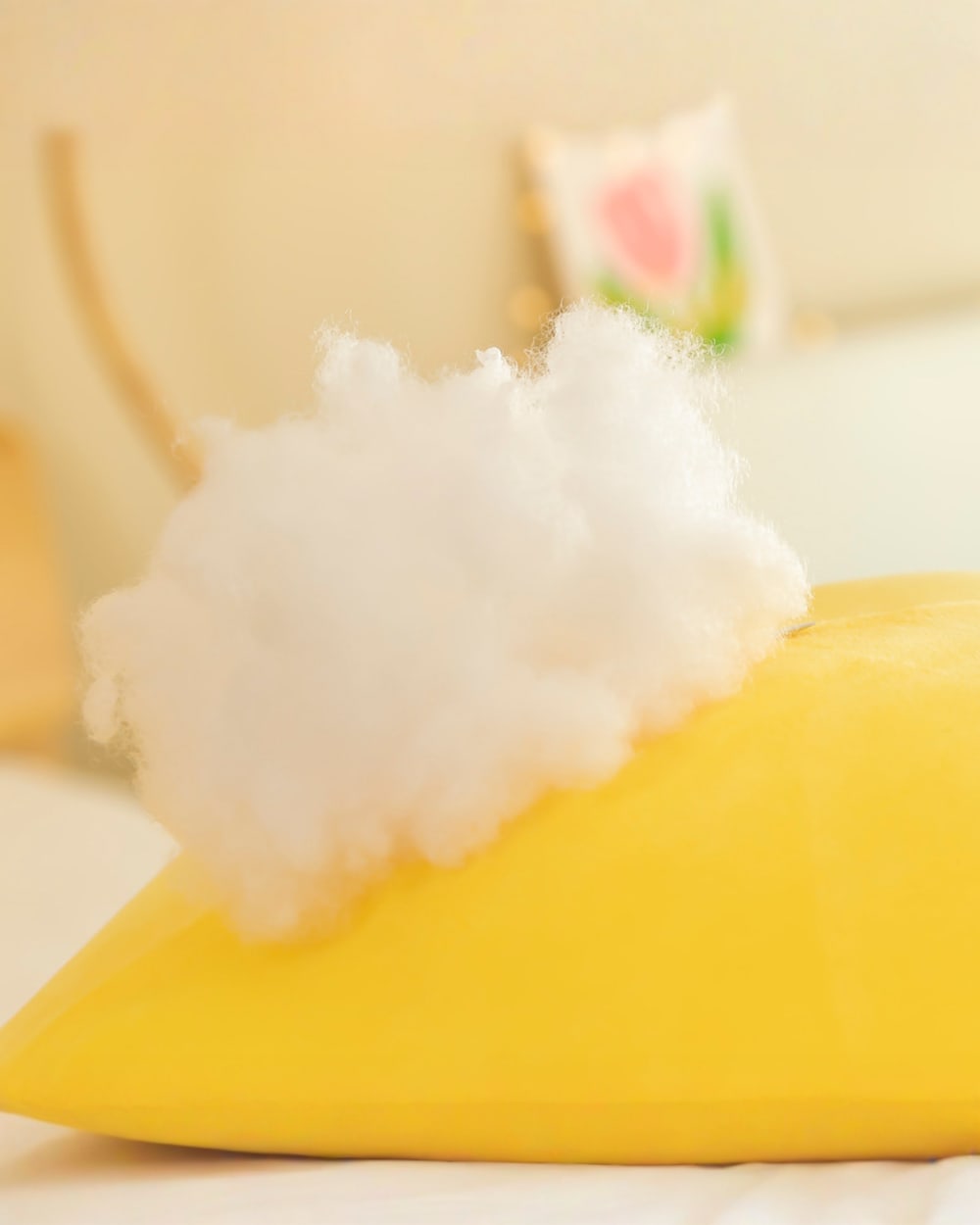 Kawaii Super Chonky Yellow Plushie - Goofy Edition, a chonky bird plushie with fluffy stuffing.