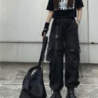 Detachable Two-way Ankle Pants - Y2K Aesthetic word2