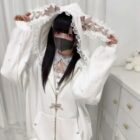 Rabbit Eared Cardigan Hoodie - Cutecore Aesthetic word1