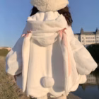 Fluffy Rabbit Ears Hoodie - Kawaii Clothes word3