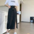 Denim Long Skirt - Korean Clothes word3