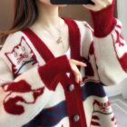 Otom Cat Cardigan Sweater - Vintage Aesthetic word1