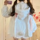 Fluffy Rabbit Ears Hoodie - Kawaii Clothes word3