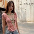 Off-shoulder Korean Top - Coquette Aesthetic word1