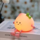 Small Peach Night Lamp - Kawaii Home word1
