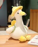 Kawaii Molly the Little Flower Duck, a plushie toy with a hat and flowers.