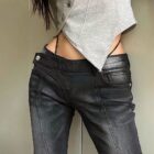 Low Waist Jeans - Y2K Aesthetic word1