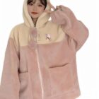 Fluffy Warm Hooded Coat - Kawaii Clothes word3
