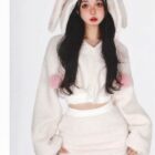 Bunny Hooded Plush Pajamas - Kawaii Clothes word1