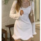 Kawaii Christmass Winter Dress word2