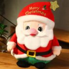 Kawaii christmas plushie of Santa Claus with a red hat and 'Merry Christmas' text.